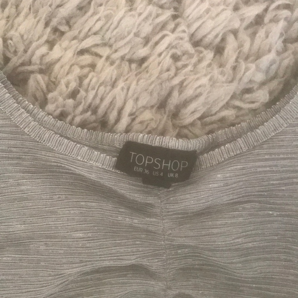 Sheer silver Topshop Top